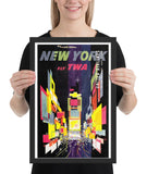 Girl Holding TWA Poster