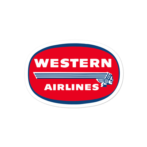 Western Airlines Vinyl Sticker