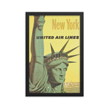 United Airlines New York Travel Poster