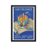 Air France Paris New York Travel Poster