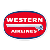 Western Airlines Vinyl Sticker